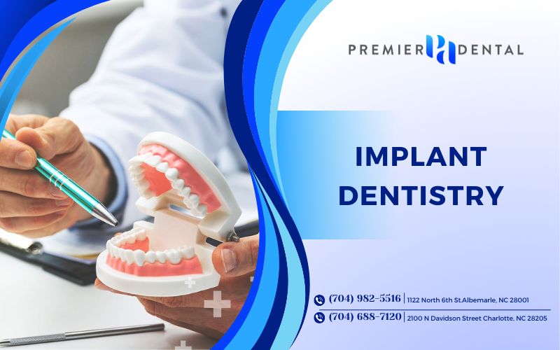 Dental implant procedure at Premier Dental NC